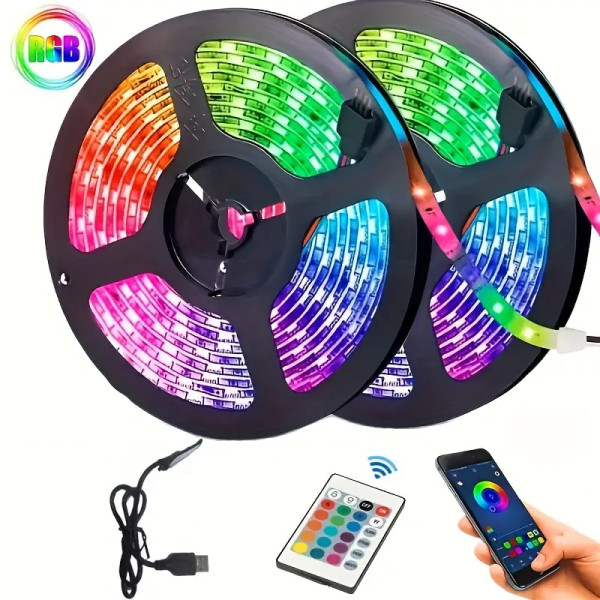 Create A Magical Ambience  - Music Sync Color Changing, Remote Control, Perfect For Home, Garden, Party, And More!